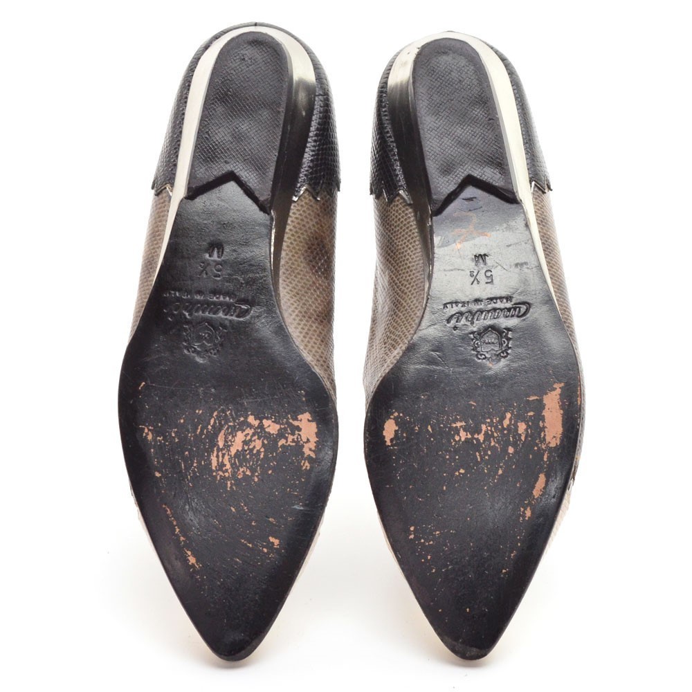 Mauri Genuine Snake Pointed Toe Ballet Flats 5.5 M - Picture 6 of 7